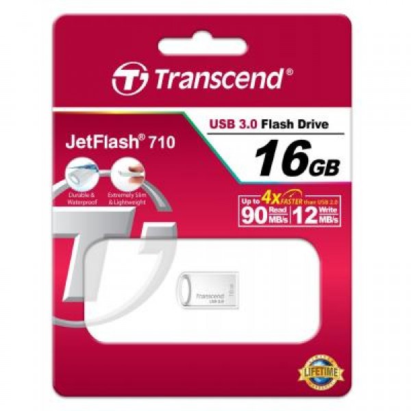 Флешка Transcend 16GB JetFlash 710 Metal Silver USB 3.0 (TS16GJF710S)