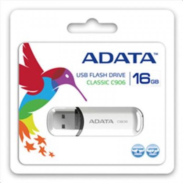 Флешка A-DATA 16Gb C906 White USB 2.0 (AC906-16G-RWH)