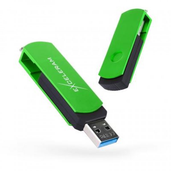 Флешка eXceleram 64GB P2 Series Green/Black USB 3.1 Gen 1 (EXP2U3GRB64)