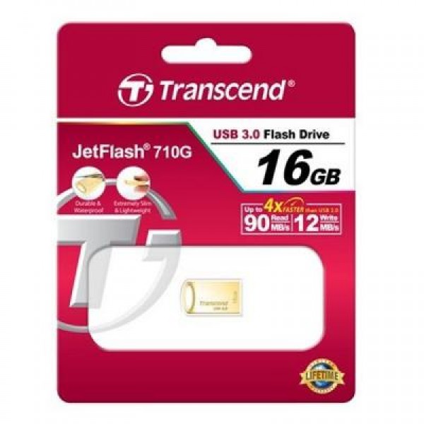 Флешка Transcend 16GB JetFlash 710 Metal Gold USB 3.0 (TS16GJF710G)