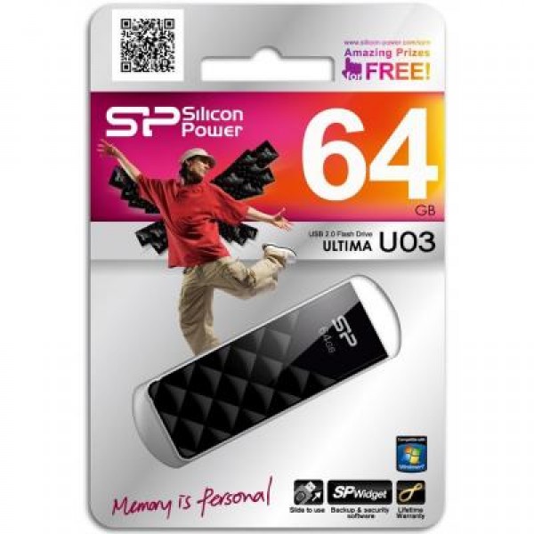 Флешка Silicon Power 64GB Ultima U03 USB 2.0 (SP064GBUF2U03V1K)