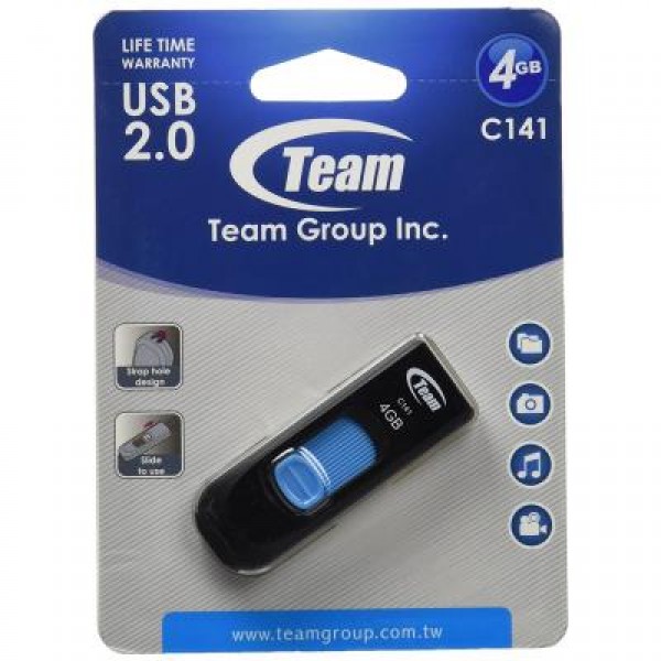 Флешка Team 4GB C141 Blue USB 2.0 (TC1414GL01)