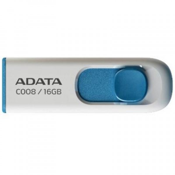 Флешка A-DATA 16GB C008 White USB 2.0 (AC008-16G-RWE)