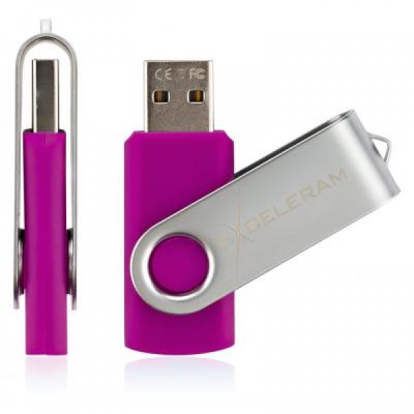 Флешка eXceleram 32GB P1 Series Silver/Purple USB 2.0 (EXP1U2SIPU32)