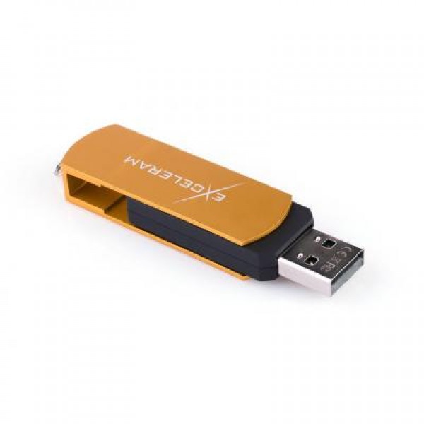 Флешка eXceleram 32GB P2 Series Gold/Black USB 2.0 (EXP2U2GOB32)