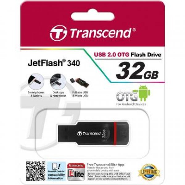 Флешка Transcend JetFlash 340 USB2.0 On-The-Go (TS32GJF340)