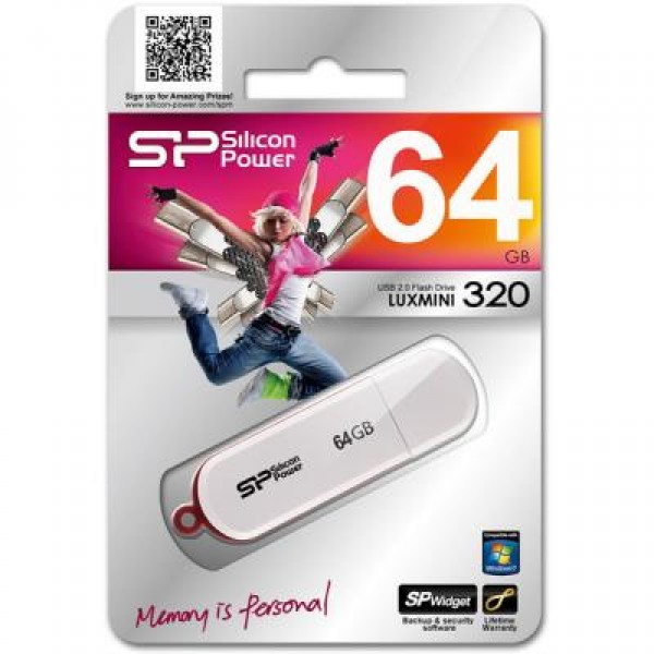 Флешка Silicon Power 64GB Luxmini 320 USB 2.0 (SP064GBUF2320V1W)