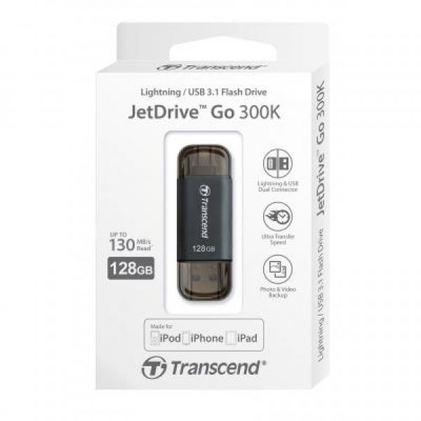 Флешка Transcend 128GB JetDrive Go 300 USB 3.1 (TS128GJDG300K)