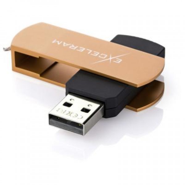 Флешка eXceleram 64GB P2 Series Brown/Black USB 2.0 (EXP2U2BRB64)