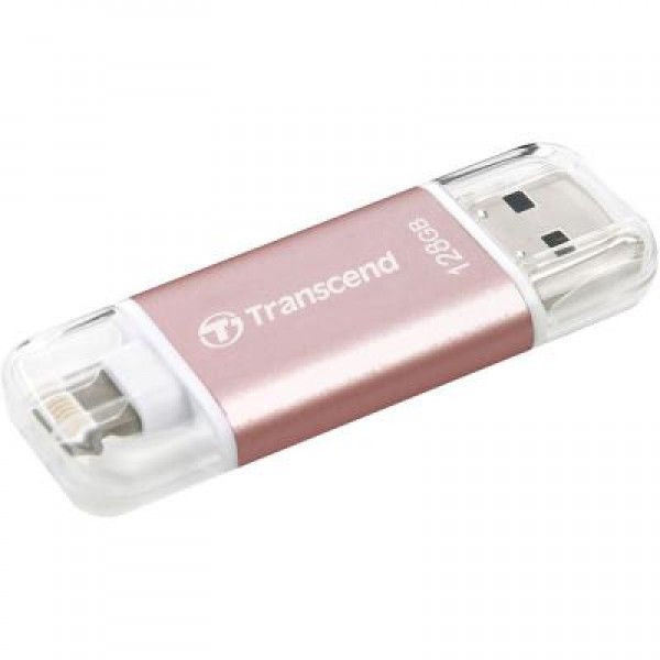 Флешка Transcend 128GB JetDrive Go 300 Rose Gold USB 3.1/Lightning (TS128GJDG300R)