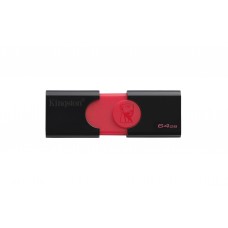 Флешка Kingston DataTraveler 106 USB3.1 Black/Red 64GB (DT106/64GB)