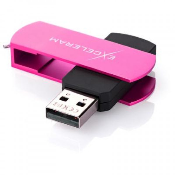 Флешка eXceleram 16GB P2 Series Rose/Black USB 2.0 (EXP2U2ROB16)