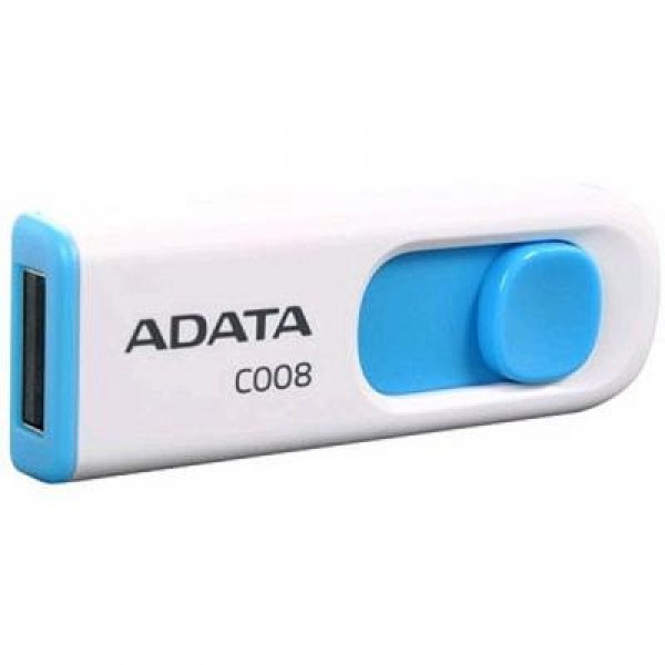 Флешка A-DATA 8GB C008 White USB 2.0 (AC008-8G-RWE)