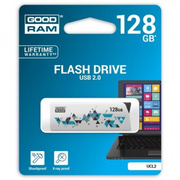 Флешка Goodram 128GB UCL2 Click White USB 2.0 (UCL2-1280W0R11)