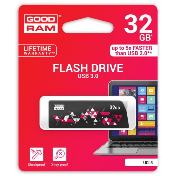 Флешка USB3.0 32GB GOODRAM UCL3 (Cl!ck) Black (UCL3-0320K0R11)