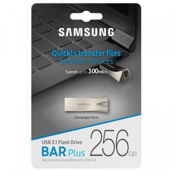 Флешка Samsung 256GB Bar Plus Silver USB 3.1 (MUF-256BE3/APC)