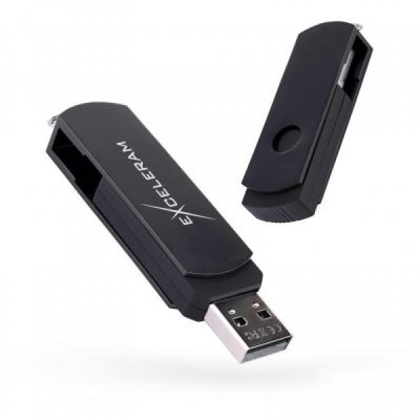 Флешка eXceleram 8GB P2 Series Black/Black USB 2.0 (EXP2U2BB08)