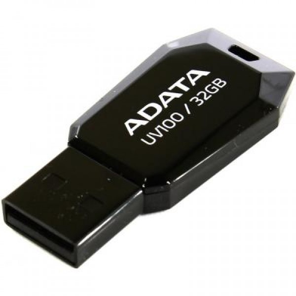 Флешка A-DATA 32GB DashDrive UV100 Black USB 2.0 (AUV100-32G-RBK)