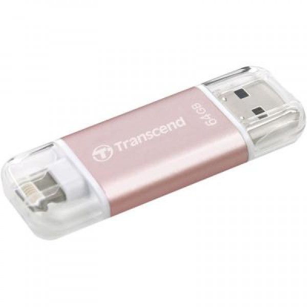 Флешка Transcend 64GB JetDrive Go 300 Rose Gold USB 3.1/Lightning (TS64GJDG300R)