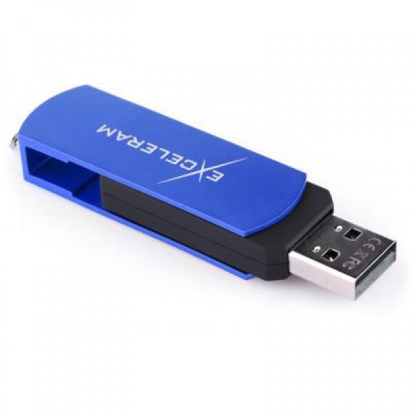 Флешка eXceleram 16GB P2 Series Blue/Black USB 2.0 (EXP2U2BLB16)