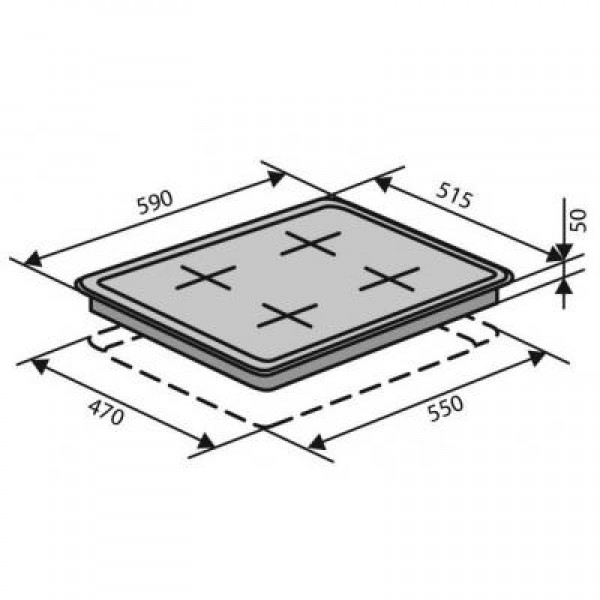 Варочная поверхность Ventolux HSF640-T3G CEST (BK)