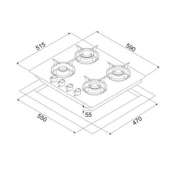 Варочная поверхность MINOLA MGG 61463 BL