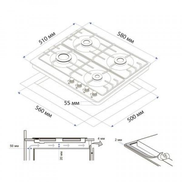 Варочная поверхность MINOLA MGM 61011 WH