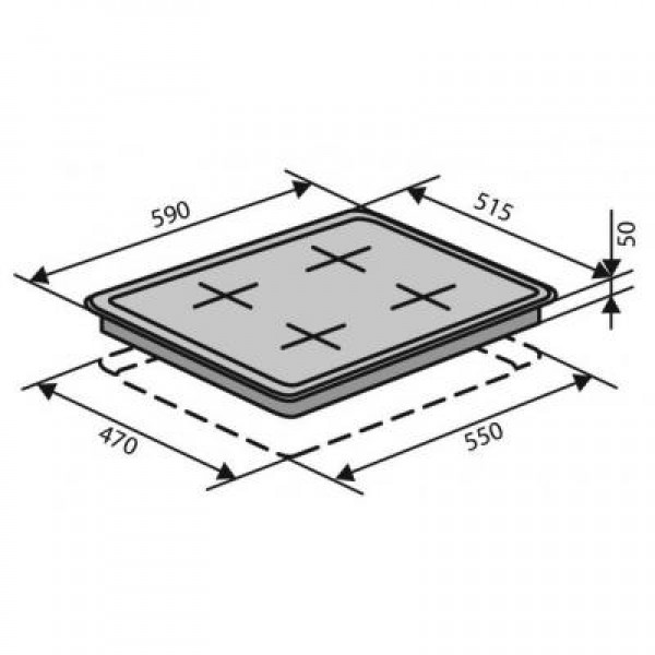 Варочная поверхность Ventolux HSF640-D3 T (WH)