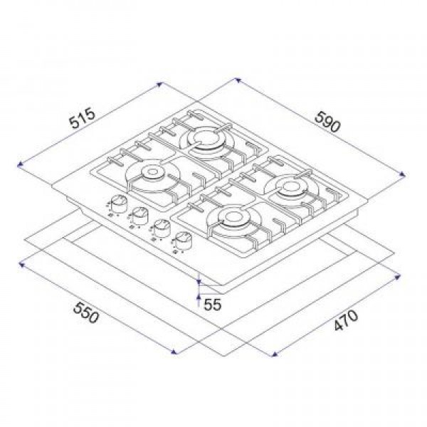 Варочная поверхность MINOLA MGG 61425 BL