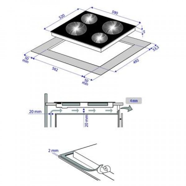 Варочная поверхность MINOLA MVH 6033 GBL