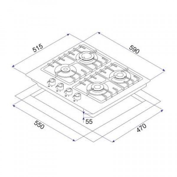 Варочная поверхность MINOLA MGG 61025 WH