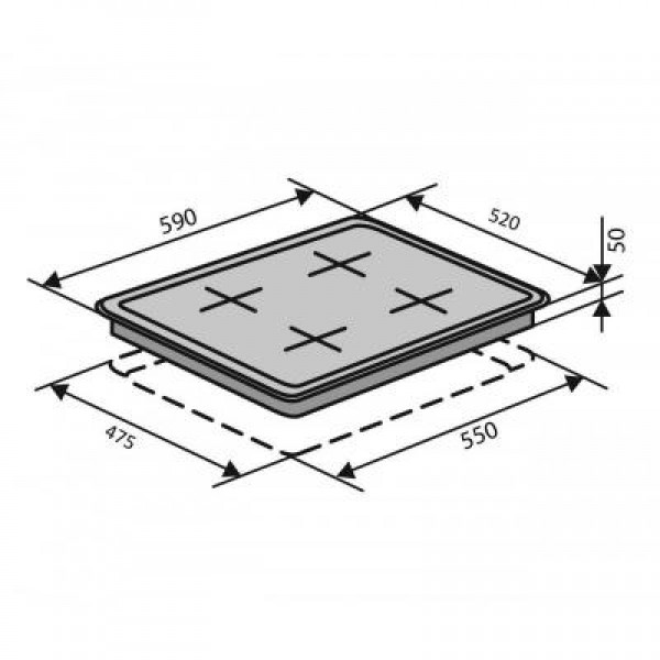 Варочная поверхность Ventolux HSF640-T3G (WH)