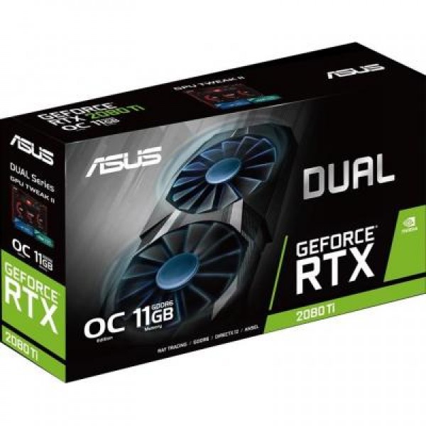 Видеокарта ASUS GeForce RTX2080 Ti 11Gb DUAL OC (DUAL-RTX2080TI-O11G)