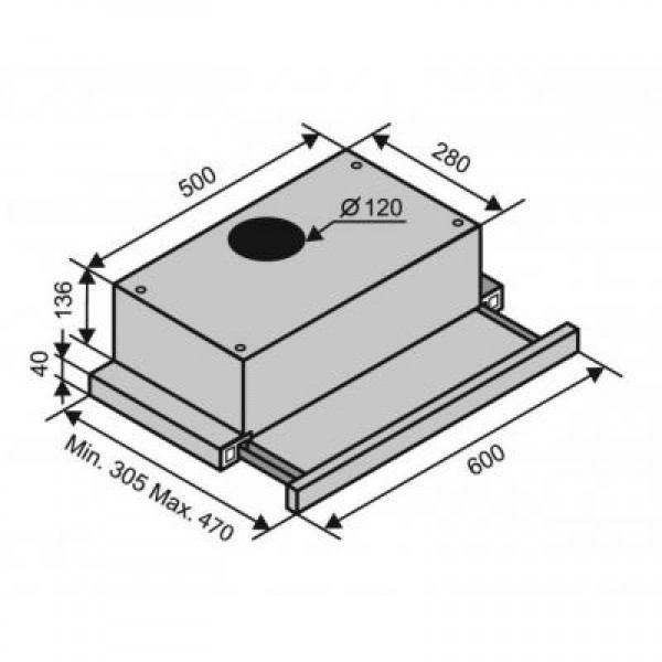 Вытяжка Ventolux GARDA 50 WH (650) IT H