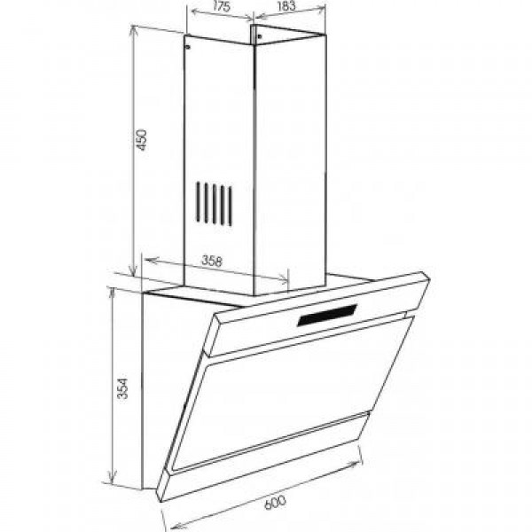 Вытяжка ZIRTAL FORTE 60 BL