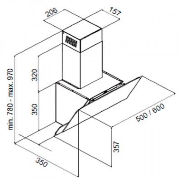 Вытяжка Perfelli DN 6114 BL