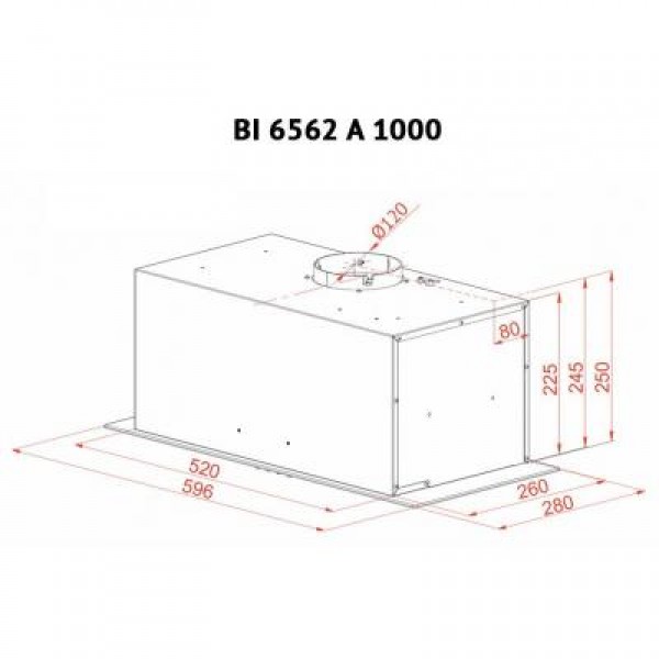 Вытяжка Perfelli BI 6562 A 1000 GF LED GLASS