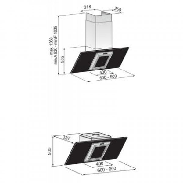 Вытяжка ZIRTAL PANDA 90 WH