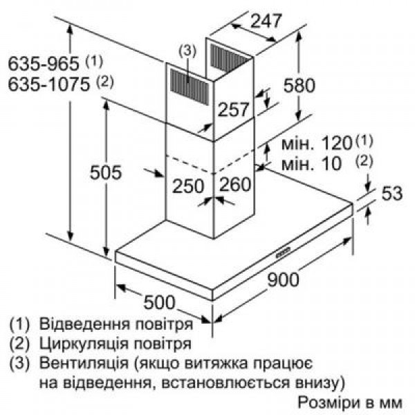 Вытяжка Siemens LC97BHM50