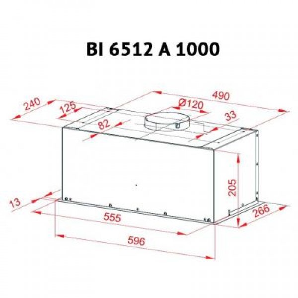 Вытяжка Perfelli BI 6512 A 1000 W LED