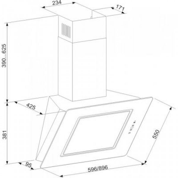 Вытяжка ELEYUS Venera A 1000 LED SMD 60 WH