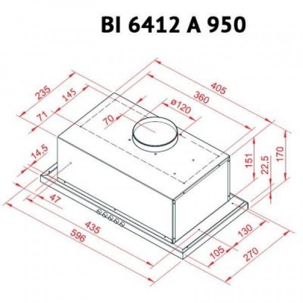 Вытяжка Perfelli BI 6412 A 950 I LED