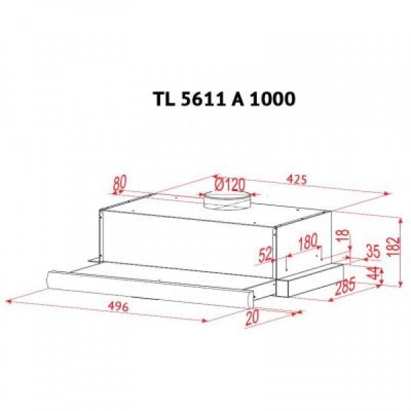 Вытяжка Perfelli TL 5611 A 1000 W