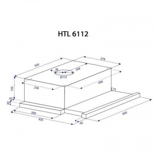 Вытяжка Minola HTL 6112 BL 650 LED