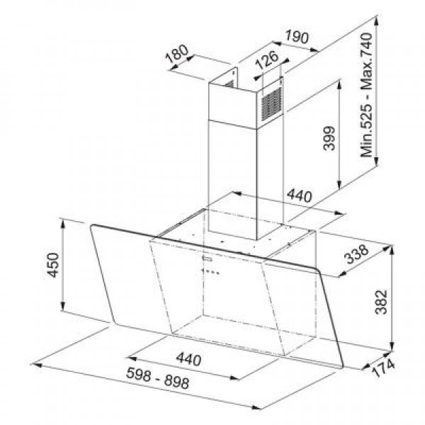 Вытяжка Franke Vertical Evo FPJ 615 V BK A (110.0361.890)