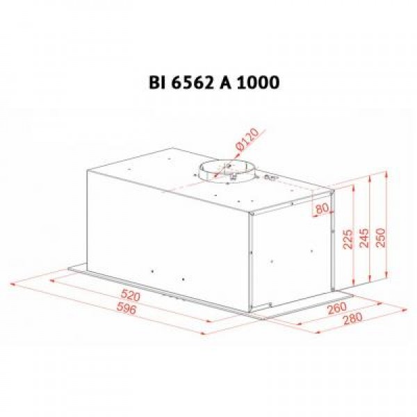 Вытяжка PERFELLI BI 6562 A 1000 W LED GLASS