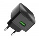 Сетевое зарядное устройство Hoco C70A Cutting-edge single port QC3.0 charger set(Type-C)(EU) Black