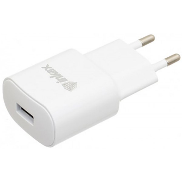 Зарядное устройство INKAX CD-27 Travel charger + Type-C cable 1USB 2.1A White