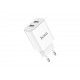 Сетевое зарядное устройство Hoco C62A Victoria 2USB 2.1А White