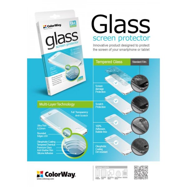 Защитное стекло ColorWay для Lenovo Tab 3 Plus 7703X, 0.4мм (CW-GTRELT3P770)